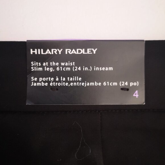 NWT Hilary Radley Ladies Black Slim Leg Size 4 Ankle Length Pants - Picture 4 of 10